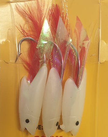 Shamrock Tackle Cork Killers Jumbo Hokkai: Impasto Per Pesca Per Merluzzo E Temolo – Rosa O Nero, 3 Ami 5/0