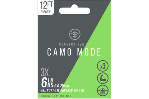 Wychwood Camo Mode Tapered Leaders 3X 9ft 6lb