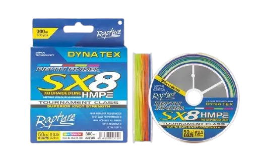 Rapture Dyna-Tek SX-8 Multi Coloured Braid 300meter