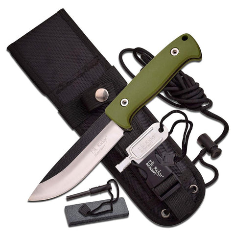 Elk Ridge Fixed Blade 12.5" Bushcraft Knife ER555GN