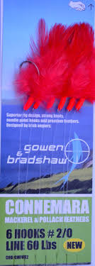 Gowen and Bradshaw Connemara 6 Hooks Red Feathers