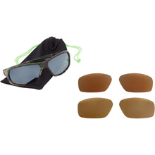 Madison Target Camo Sunglasses 3 Polarised Lens Pack - Silver Mirror/Bronze/Yellow