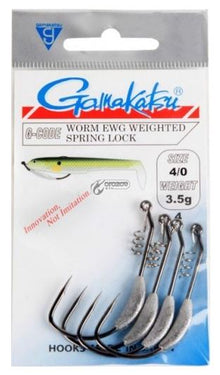 Gamakatsu Worm Weighted Spring Lock Hooks