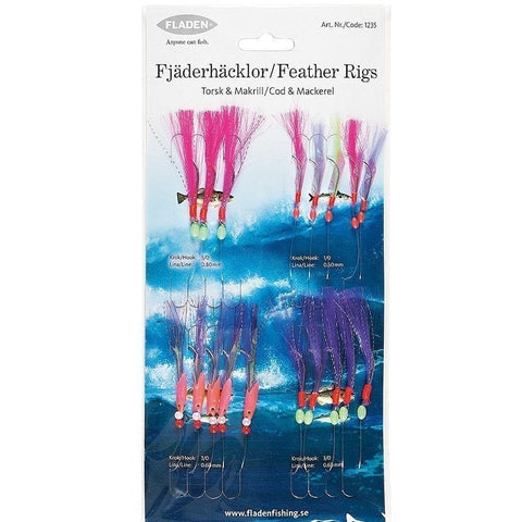 Fladen 4 pack of Feathers