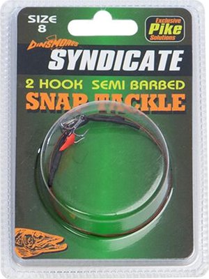 Dinsmores 2 Hooks Semi Barbed Pike Snap Tackle sz4