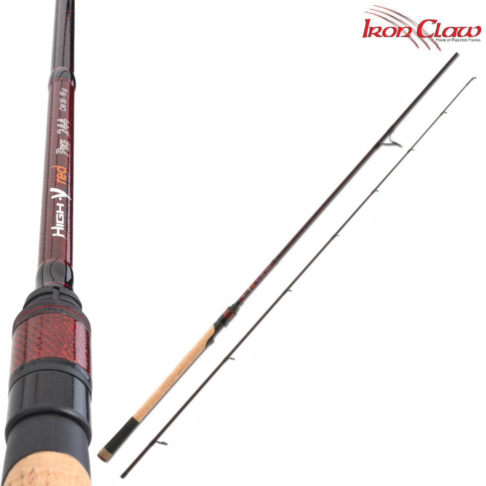 Iron Claw High-V Red Pike Rod 244