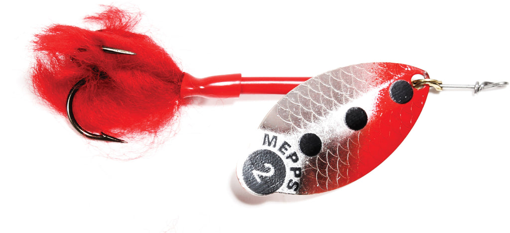 Mepps LusoxFluo Red/Silver Size 2