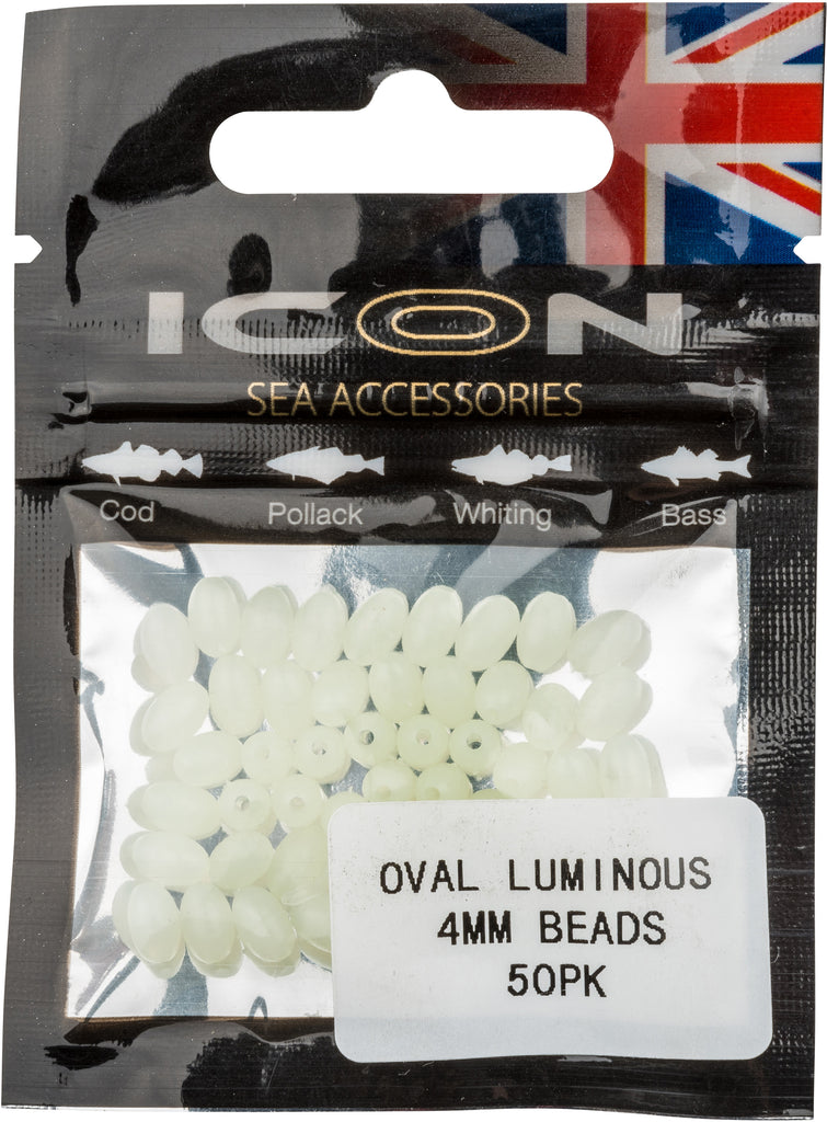 Icon Oval Luminous Beads 4mm